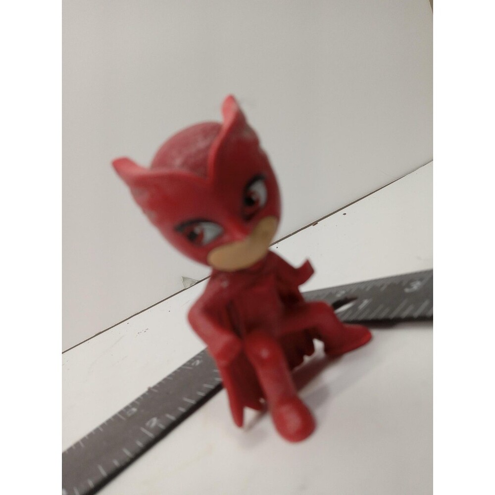 PJ Masks Owlette Red Mini Action Figure Toy Sitting Pose Loose Plastic Kids